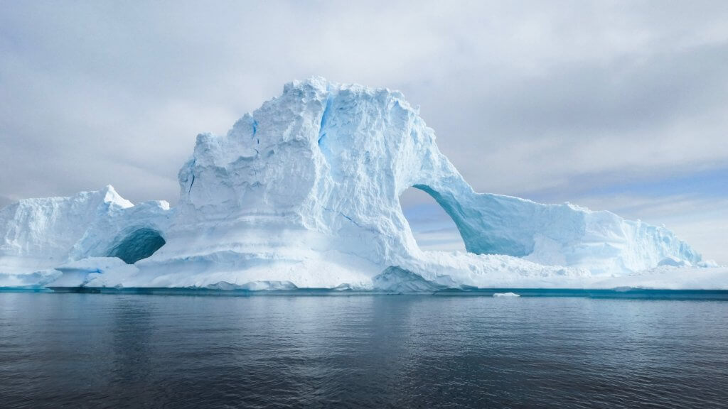 An ice bridge in Antartica
